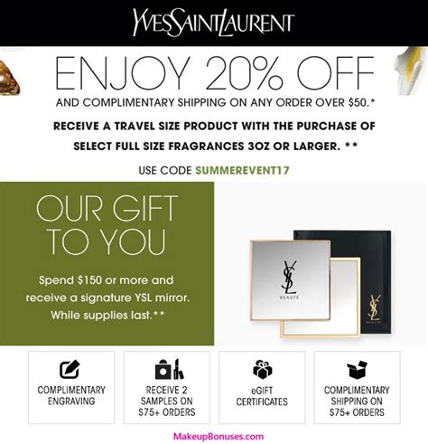 YSL promo code